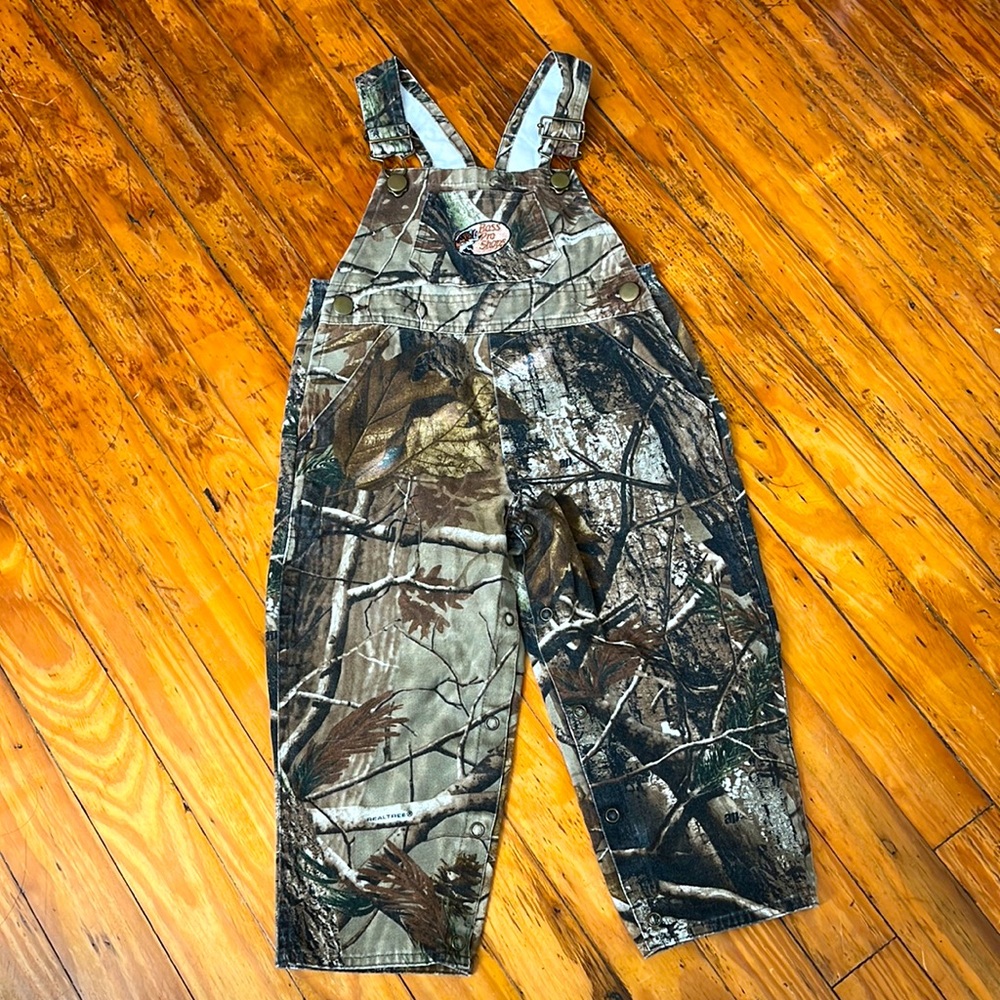 Bass Pro Shops| camo kids overalls